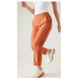 Athleta Brooklyn‎ Ankle Pants Size 4 Orange Lightweight Casual Performance NWOT